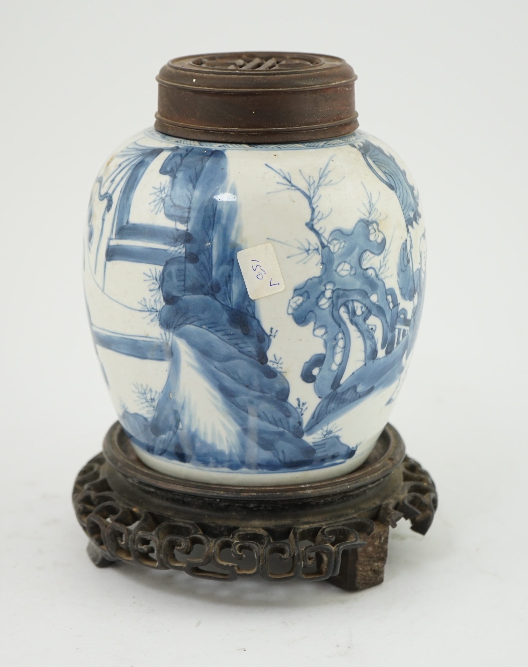 A Chinese blue and white ovoid ‘boys’ jar, Kangxi period